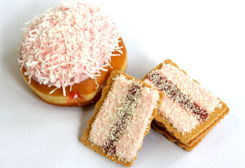 Krispy Kreme ‘Iced Dough-Vo’ (left) and Arnott’s Iced Vo Vos (right)
