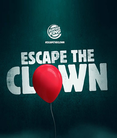 Burger King helps you to #ESCAPETHECLOWN with their new ad