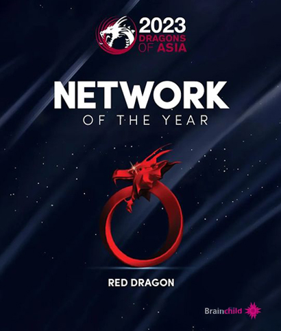 Brainchild wins Network of the Year at Dragons of Asia 2023 awards